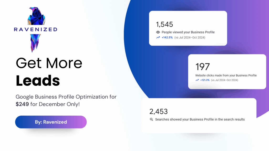 Ravenized Google Business Profile Optimization Sale