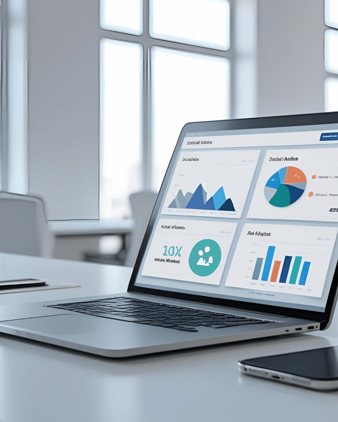 marketing results on a laptop